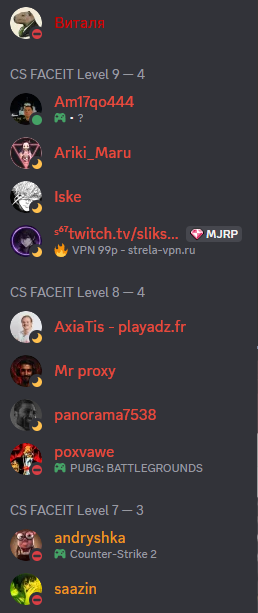 User view of stats-based roles